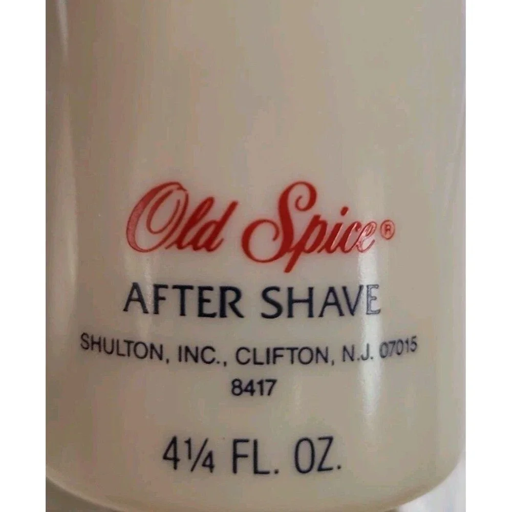 Vintage Old Spice After Shave 4-1/4 fl oz Glass Bottle Star Cap Shulton USA NOS